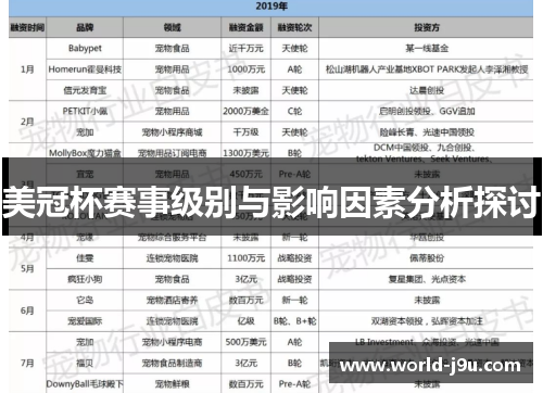 美冠杯赛事级别与影响因素分析探讨